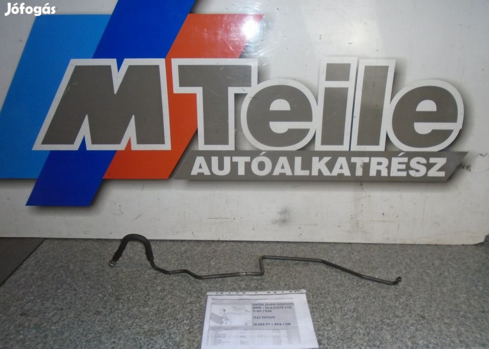 ÁR/DB [GYÁRI BONTOTT] BMW - OLAJHŰTŐ CSŐ -3-AS / E46- |1722 7577671|